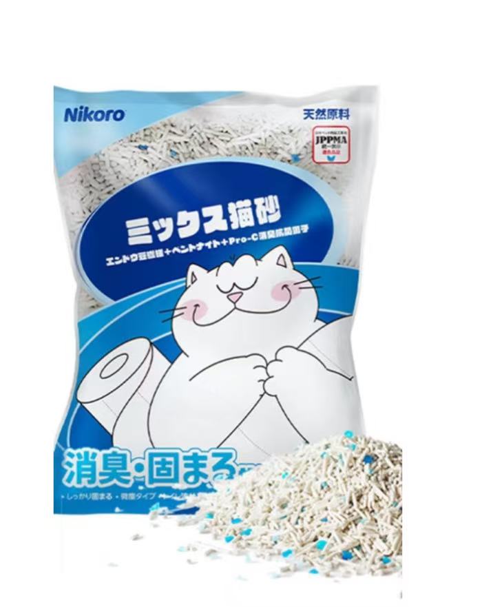 Nikoro cat litter: Tofu mixed cat litter (6 bags per box)