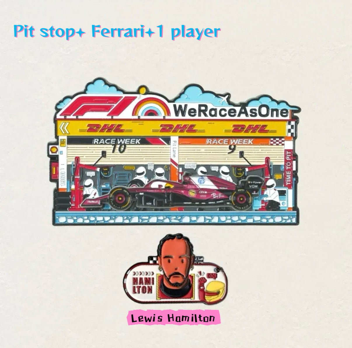 F1 Pit stop+Single Player Magnetic Fridge sticker