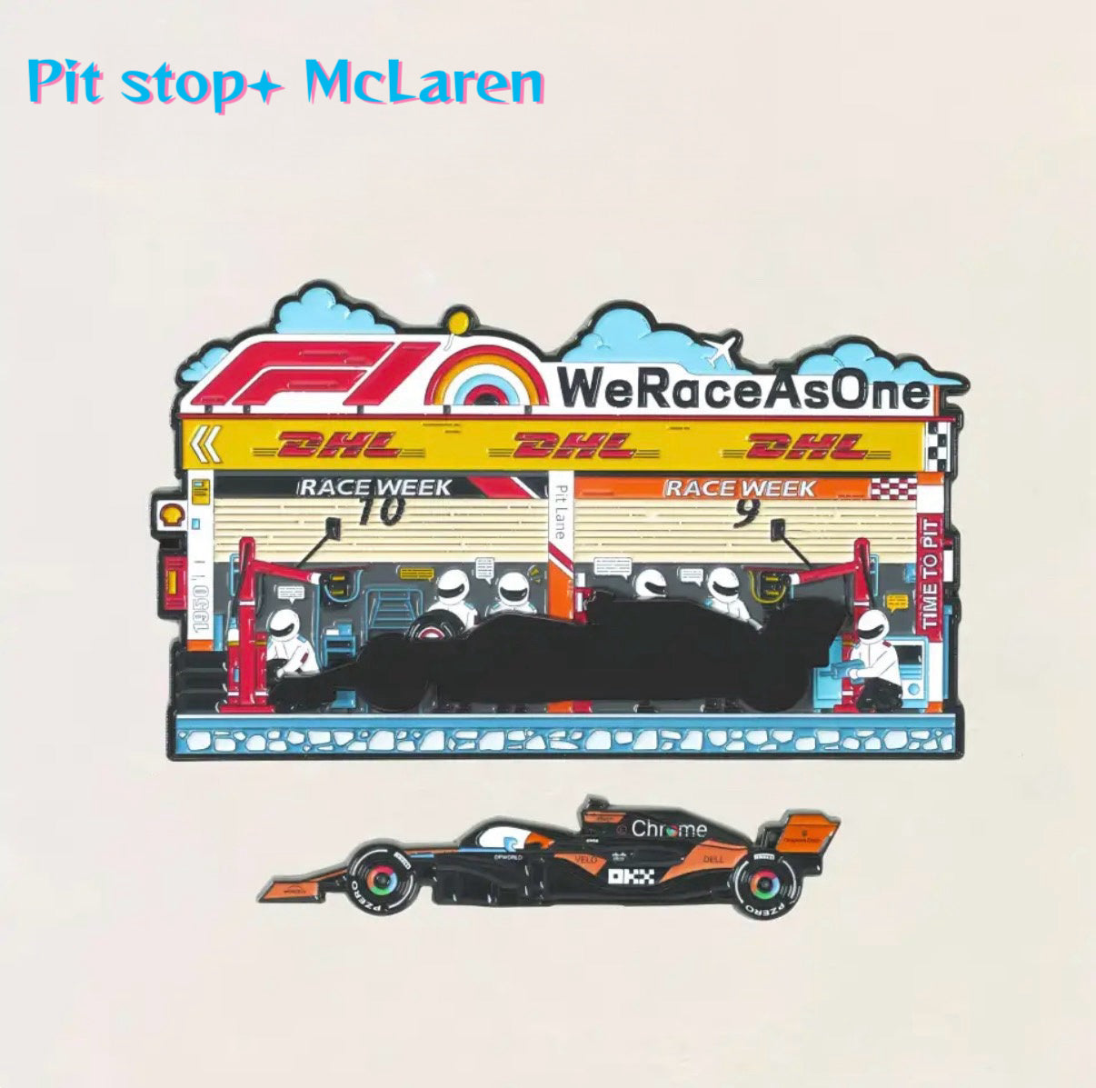 F1 Racing Pit Stop Fridge Magnet-Multi Team Collection