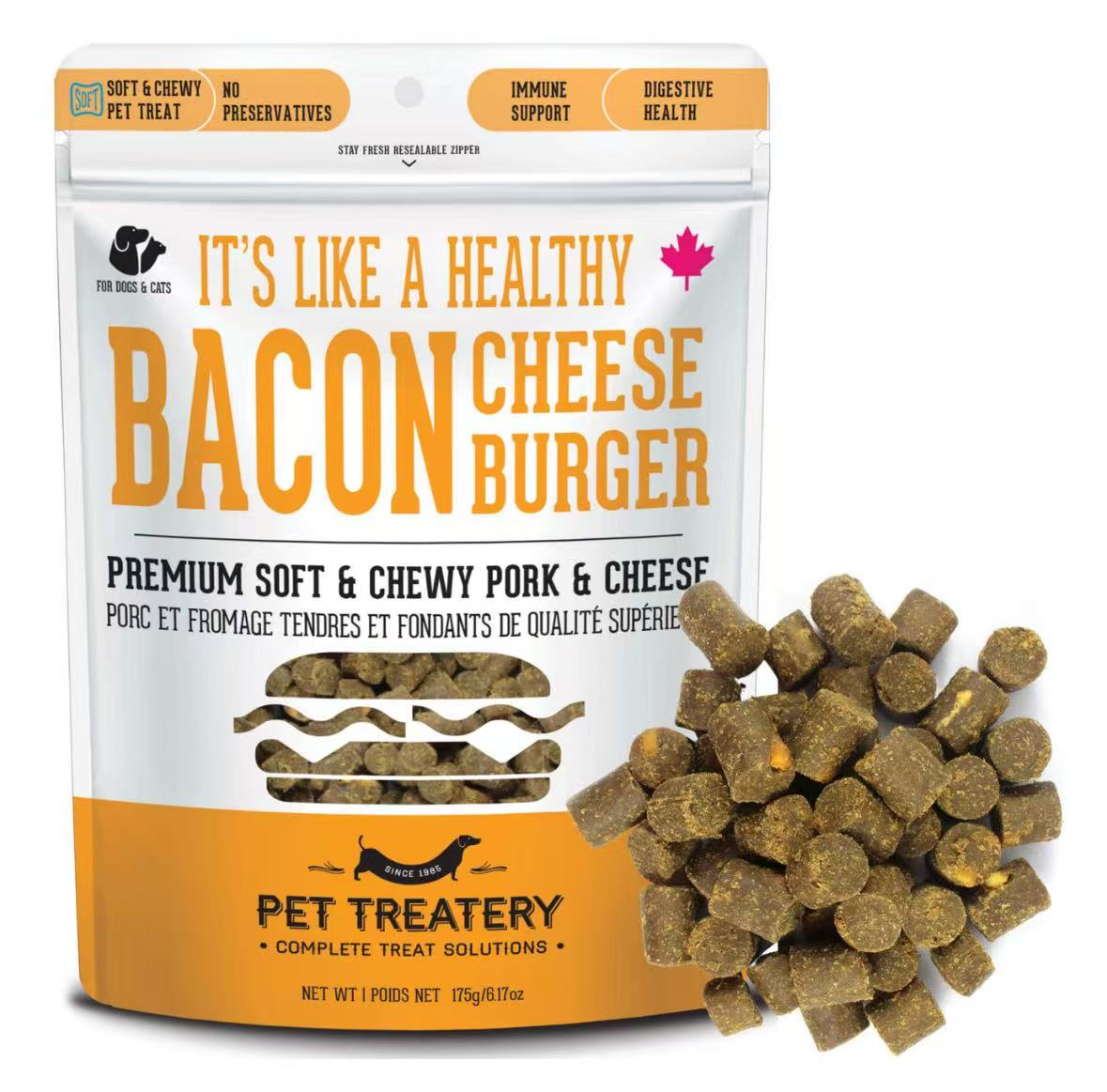 Premium Soft & Chewy Pork Liver & Cheese Treat For Dogs & Cats 175g
