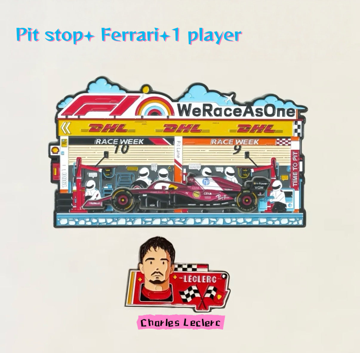 F1 Pit stop+Single Player Magnetic Fridge sticker