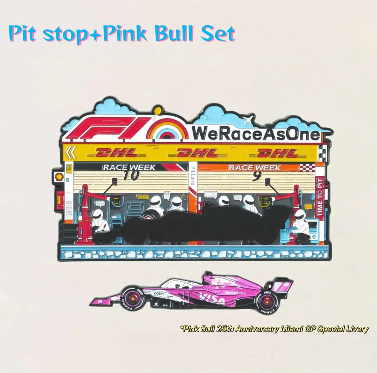 F1 Racing Pit Stop Fridge Magnet-Multi Team Collection