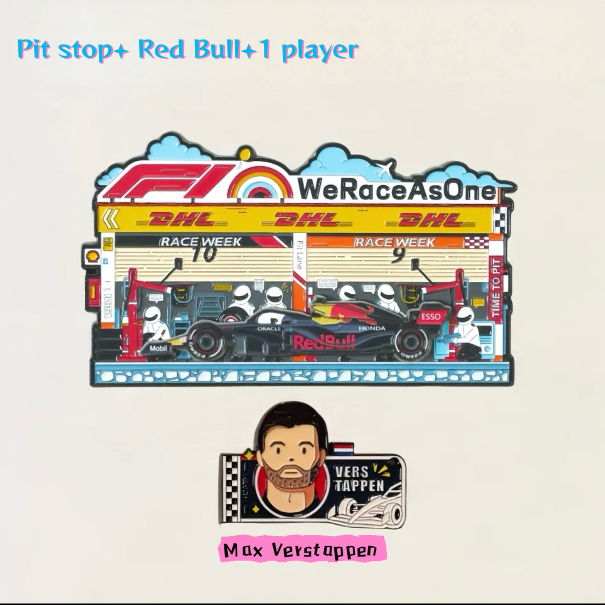 F1 Pit stop+Single Player Magnetic Fridge sticker