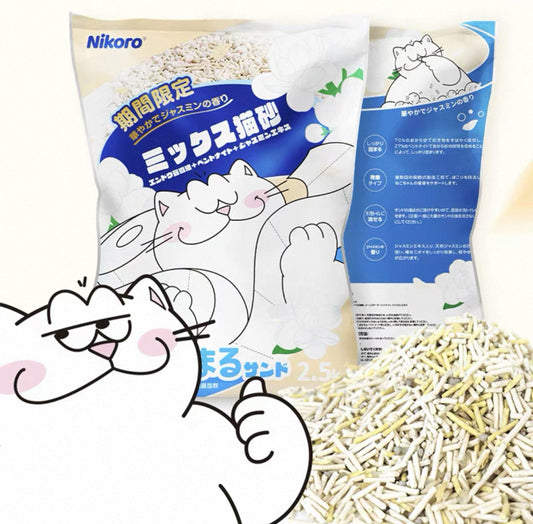 Tofu cat litter with jasmine flower（6 bag per box）