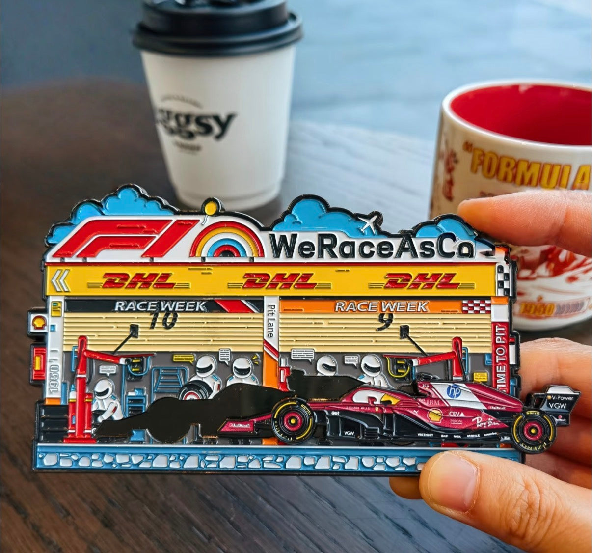 F1 Pit Stop Magnetic Fridge Sticker Set-4/5/6 Car Options