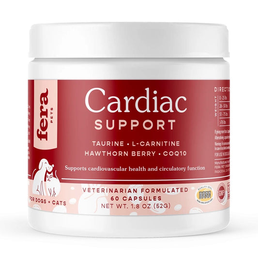 Fera Pets – Cardiac Support for Dogs & Cats – 120 capsules